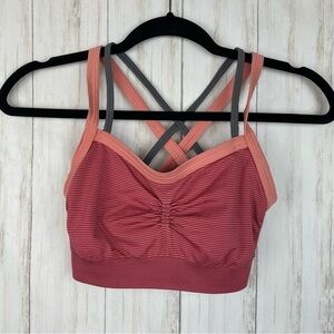 Calia pink peach gray sports bra